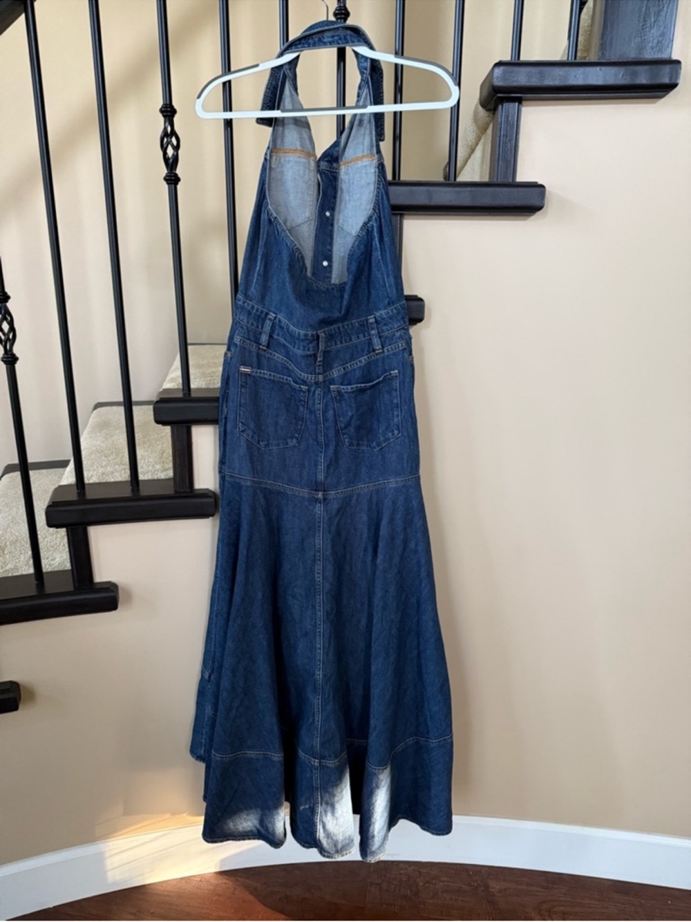 alice + olivia JUANA HIGH LOW DENIM DRESS - Picture 10 of 11